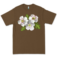 Cacao Hawthorn Flower Illustrations Premium Tee - LillyAllenDesigns