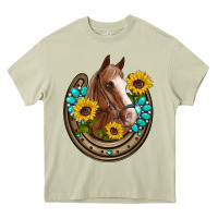 Mossy western horseshoe horse sunflowers gemstone Heavy Core Tee - Artiststas