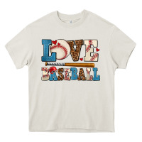 Cream love baseball Heavy Core Tee - AdoDesignShop