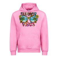 Fuchsia Pink Summer Vibes Urban Hoodie - CowhideDigitalArt