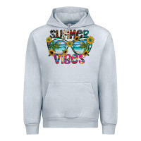 Heather Grey Summer Vibes Urban Hoodie - CowhideDigitalArt