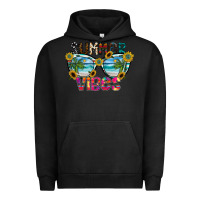 Pigment Black Summer Vibes Urban Hoodie - CowhideDigitalArt