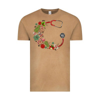 Vintage Camel custom name christmas stethoscope Vintage Tee - MaliasSmallBusiness
