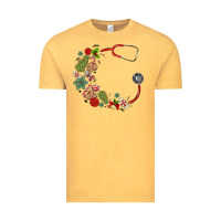 Vintage Mustard custom name christmas stethoscope Vintage Tee - MaliasSmallBusiness