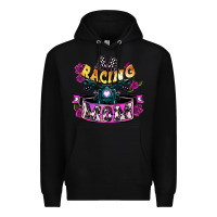Black Racing mom Mother's Day Premium Hoodie - HowdyJamesFarm