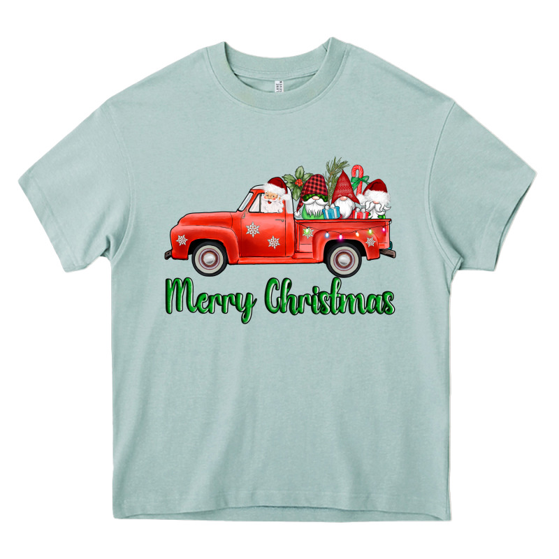 Merry Christmas Truck Gnomes Heavy Core Tee by AdoDesignShop | Teevron
