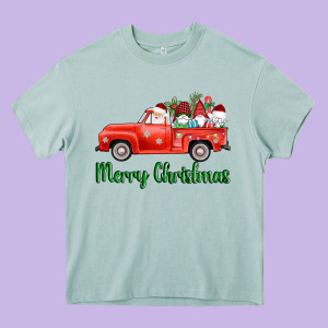 Merry Christmas Truck Gnomes Heavy Core Tee Designed By Adodesignshop