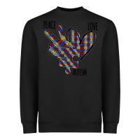 Black Peace Love Autism Heavyweight Sweatshirt - Bettercallsaul
