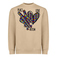 Mushroom Peace Love Autism Heavyweight Sweatshirt - Bettercallsaul
