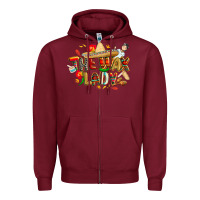 Burgundy cinco de mayo the wax lady Zipper Hoodie - CowGirlArtShop