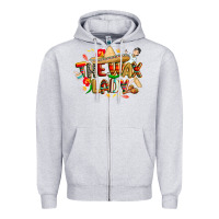 Heather Grey cinco de mayo the wax lady Zipper Hoodie - CowGirlArtShop