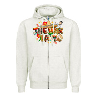 Oatmeal Heather cinco de mayo the wax lady Zipper Hoodie - CowGirlArtShop
