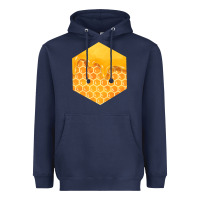 Navy honeycomb fa element Heavyweight Hoodie - FaDigitalArtStudio