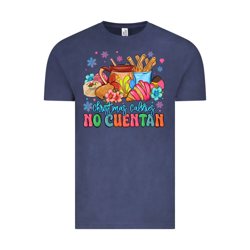 Christmas Calories No Cuentan Mexican Vintage Tee by MaliasSmallBusiness | Teevron