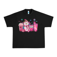 Black pink christmas snowman coffee cups Urban Heavy Tee - MaliasSmallBusiness