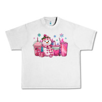 Lunar Rock pink christmas snowman coffee cups Urban Heavy Tee - MaliasSmallBusiness