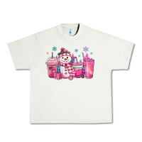 Pistachio pink christmas snowman coffee cups Urban Heavy Tee - MaliasSmallBusiness