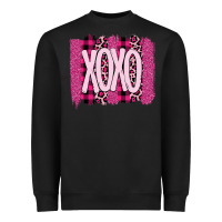 Black Love Xoxo Brushstrokes Valentines Heavyweight Sweatshirt - Bettercallsaul