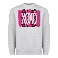 Heather Grey Love Xoxo Brushstrokes Valentines Heavyweight Sweatshirt - Bettercallsaul