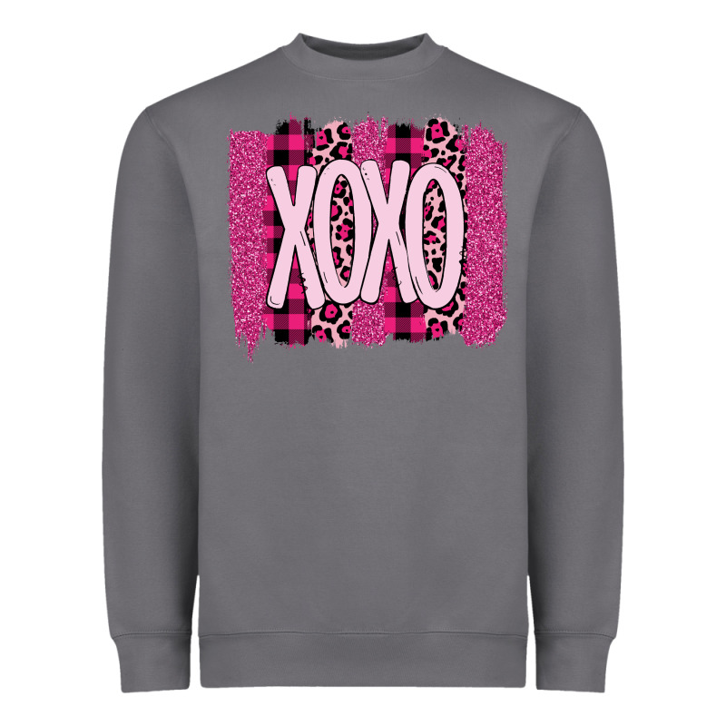 Love Xoxo Brushstrokes Valentines Heavyweight Sweatshirt by Bettercallsaul | Teevron