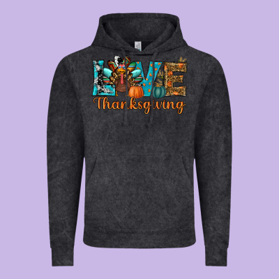 Love Thanksgivings Turkey Vintage Hoodie Designed By Ranaportraitstore