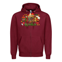 Burgundy cinco de mayo postal worker Zipper Hoodie - CowGirlArtShop