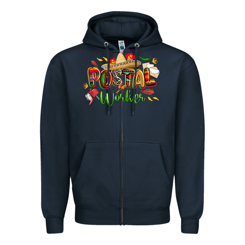 Cinco De Mayo Postal Worker Zipper Hoodie by CowGirlArtShop | Teevron