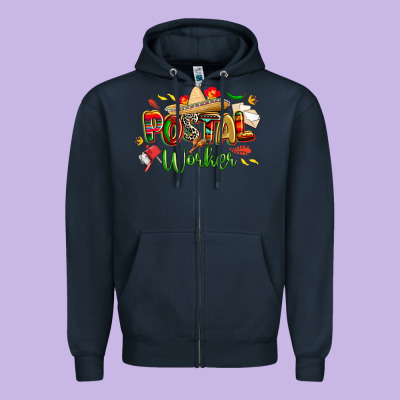 Cinco De Mayo Postal Worker Zipper Hoodie Designed By Cowgirlartshop