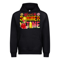 Black Sweet Summer Time Urban Hoodie - CowhideDigitalArt