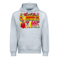 Heather Grey Sweet Summer Time Urban Hoodie - CowhideDigitalArt