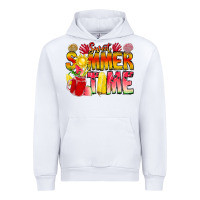 White Sweet Summer Time Urban Hoodie - CowhideDigitalArt