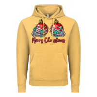 Vintage Mustard merry christmas Vintage Hoodie - MaliasSmallBusiness