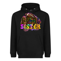 Black football sister Heavyweight Hoodie - OliviaCreatesArt