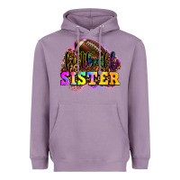 Lavender football sister Heavyweight Hoodie - OliviaCreatesArt