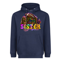 Navy football sister Heavyweight Hoodie - OliviaCreatesArt