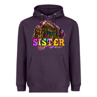 Plum football sister Heavyweight Hoodie - OliviaCreatesArt