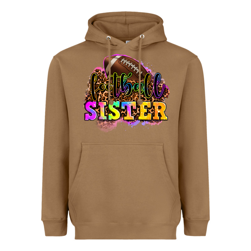Football Sister Heavyweight Hoodie by OliviaCreatesArt | Teevron