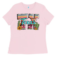 Bubblegum Pink texas tx aztec cactus leopard Ladies Tee - AdoDesignShop
