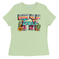 Matcha texas tx aztec cactus leopard Ladies Tee - AdoDesignShop