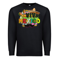 Black Viva Mexico Premium Sweatshirt - FaDigitalArtStudio