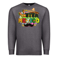 Charcoal Heather Viva Mexico Premium Sweatshirt - FaDigitalArtStudio