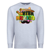 Heather Grey Viva Mexico Premium Sweatshirt - FaDigitalArtStudio