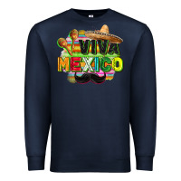 Navy Viva Mexico Premium Sweatshirt - FaDigitalArtStudio
