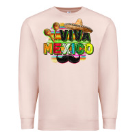 Pale Pink Viva Mexico Premium Sweatshirt - FaDigitalArtStudio