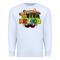 White Viva Mexico Premium Sweatshirt - FaDigitalArtStudio