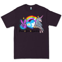 Plum peace love unicorn Premium Tee - LillyAllenDesigns