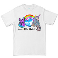 White peace love unicorn Premium Tee - LillyAllenDesigns