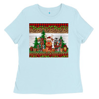 Baby Blue joy reindeer Ladies Tee - Jasminsmagicworld