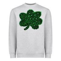 Heather Grey shamrock st patrick Heavyweight Sweatshirt - Bettercallsaul