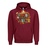 Burgundy cinco de mayo nacho average waxer Zipper Hoodie - CowGirlArtShop